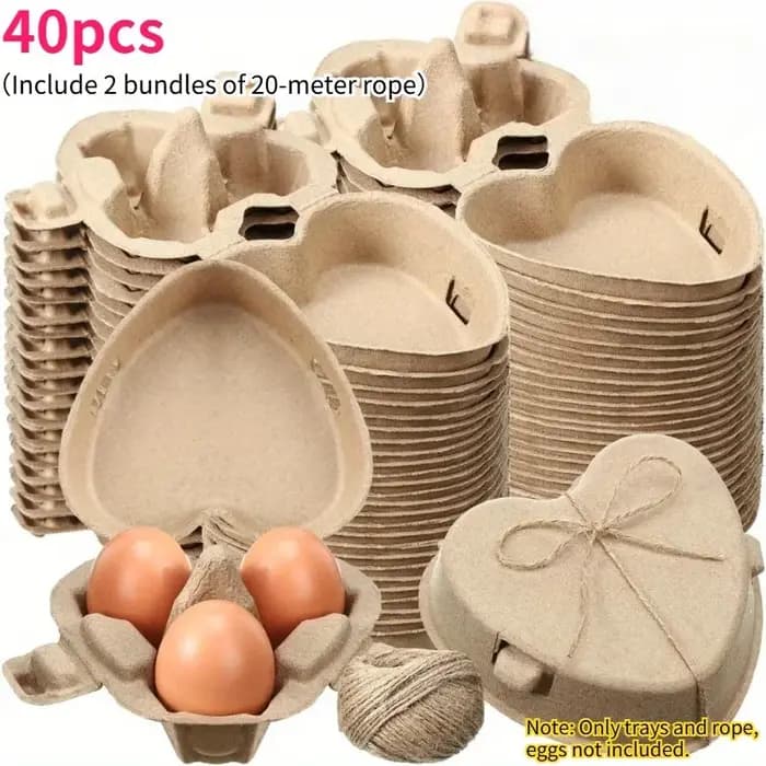 Boîtes en carton pour œufs de pâques en forme de cœur