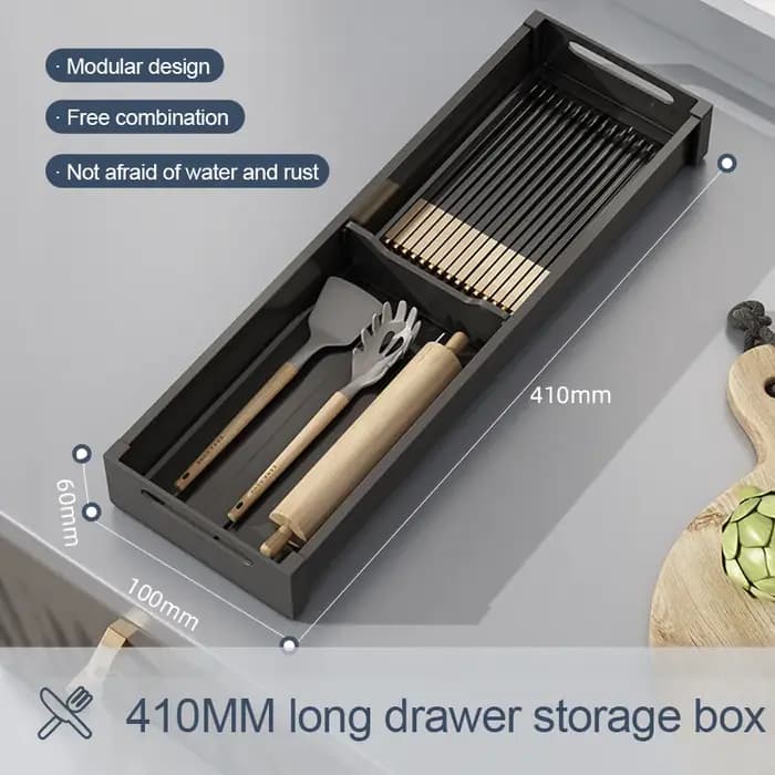 MELEvalui-Coutellerie extensible sous armoire, ustensile de cuisine, étagère de séchage de vaisselle