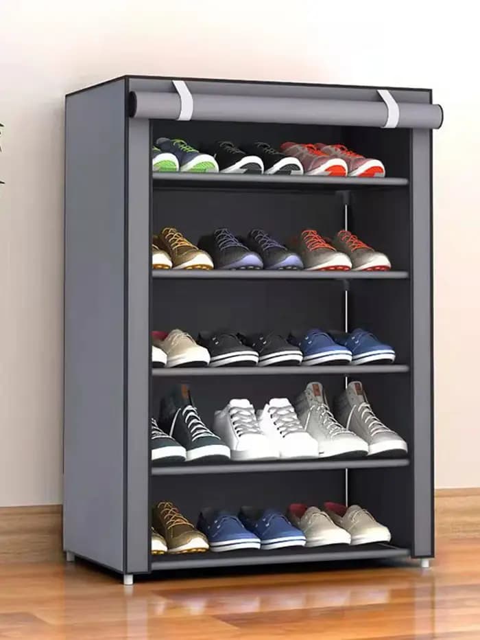 Étagère à chaussures à 10/8/6 niveaux, organisateur en tissu anti-poussière, support, rangement pour