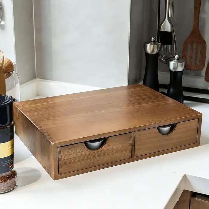 Tiroir de rangement en bois pour dosettes de café, organisateur de capsules de thé et de café pour l