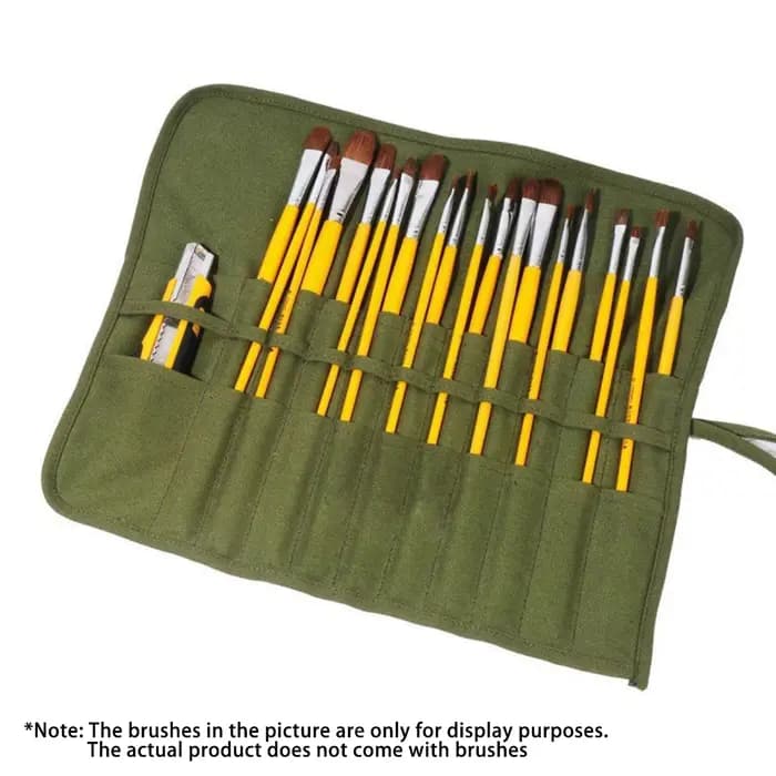 Sac de rangement en toile pour pinceaux de peinture, sac de rangement pour pinceaux d'aquarelle et d