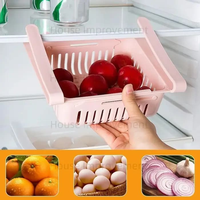 Étagère de réfrigérateur à plusieurs niveaux multifonctionnelle rétractable