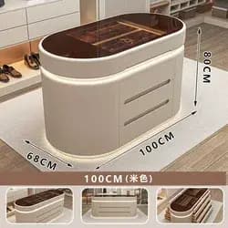 Meuble de chambre à coucher en contreplaqué au design moderne français avec rangement pour bijoux, p