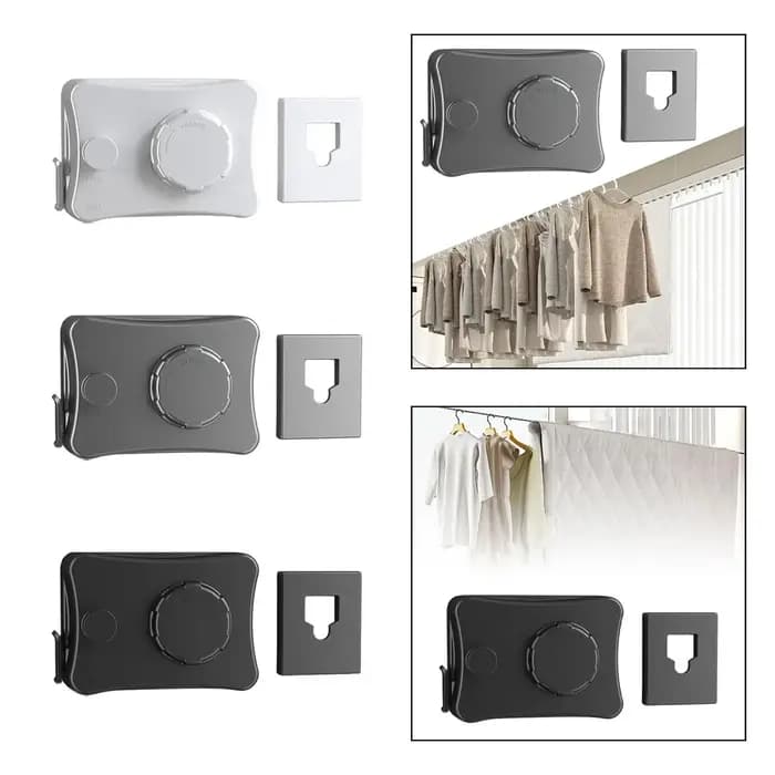Corde à linge rétractable, balcon, support de séchage mural étanche
