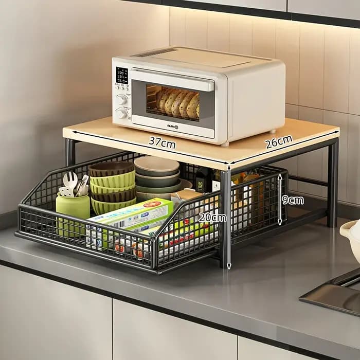 Support de rangement pour micro-ondes de cuisine moderne