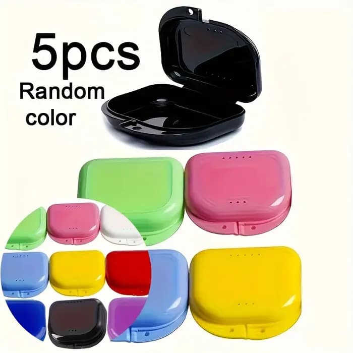 Boîte de rangement de bain pour prothèses dentaires, 5/10 pièces, étui de retenue orthodontique pour