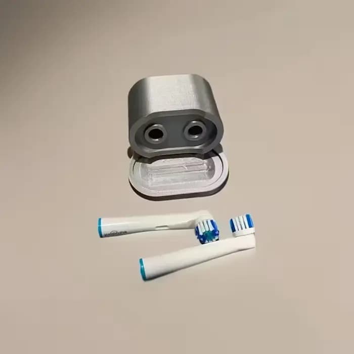 Boîte de rangement pour têtes de brosse à dents électrique