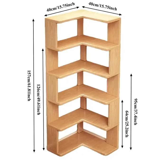 Étagère d'angle en bois