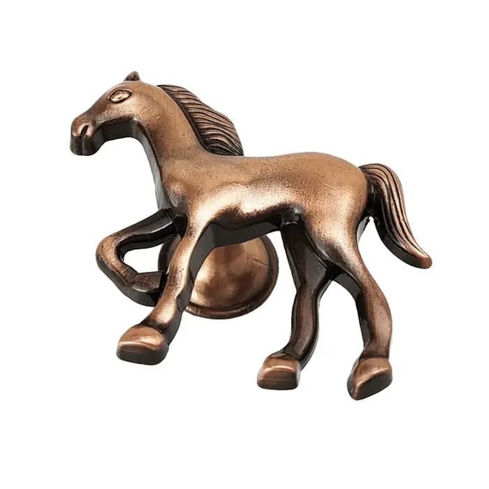 Poignées d'armoire en alliage de Zinc en forme de cheval, poignée de meuble, boutons de porte, poignées pour chambre d'enfants, poignée de tiroir, boutons de garde-robe Vintage