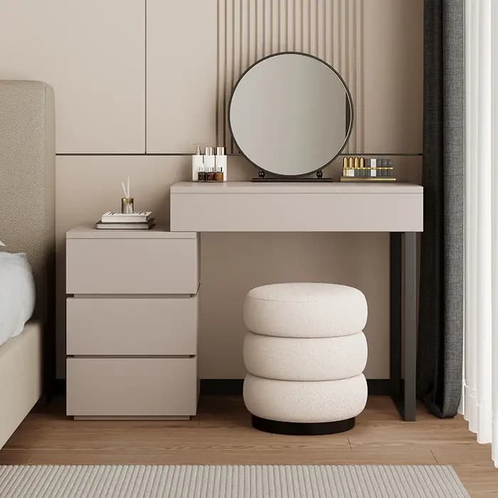 Coiffeuse De rangement italienne minimaliste bois confortable miroir Coiffeuse Design tiroir Meuble De Chambre meubles