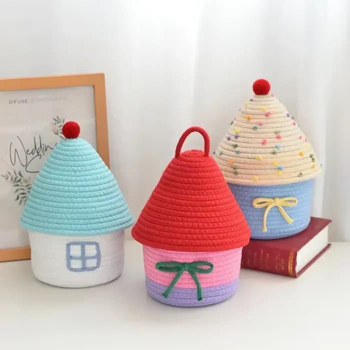 Nouveau panier de rangement mignon bureau divers cosmétiques boîte
