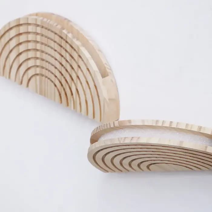 Étagère murale demi-lune en bois