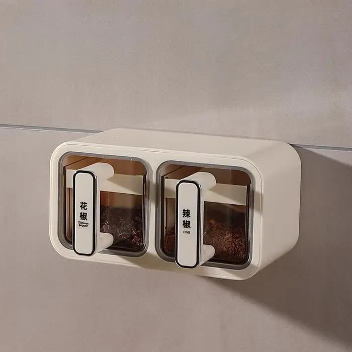 Boîte à Épices Murale pour Cuisine Domestique – Ensemble Combiné de Récipients à Sel