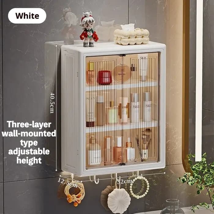 Étagère de salle de bain murale, organisateur magnétique adhésif sans perceuse, étagère de rangement
