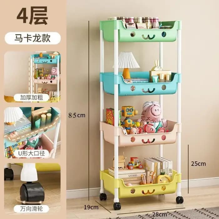 Étagère de rangement mobile multi-niveaux durable pour macarons