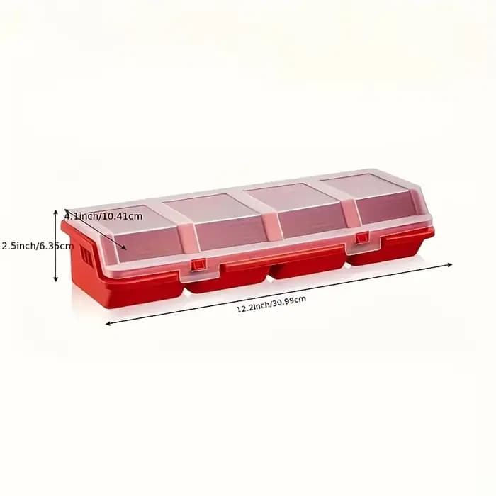 Boîte de rangement multi-compartiments en plastique durable pour petits composants, vis, bijoux – Or