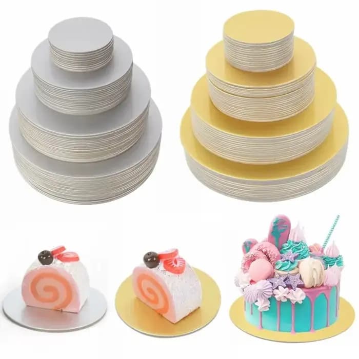 10 pièces de plateaux ronds en carton pour gâteaux
