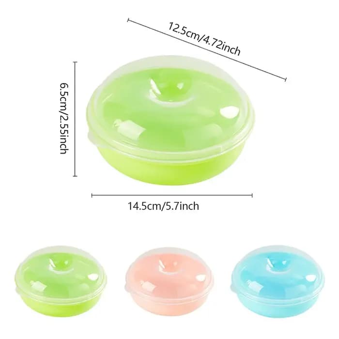 Récipient alimentaire rond transparent micro-ondable