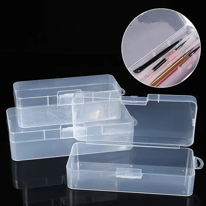 Boîte à stylos à ongles transparente