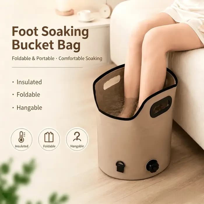 Seau pliable multifonctionnel pour la maison, panier à linge sale, rangement de boissons glacées pour le camping en extérieur, bac à pieds