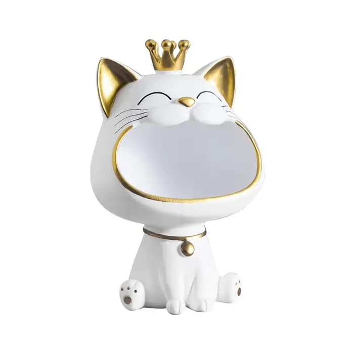 Boîte de rangement créative de figurine de chat porte-bonheur