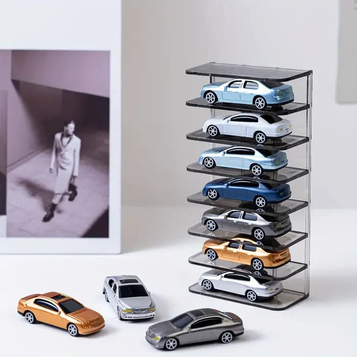 Boîte de rangement pour jouets modèle de voiture à 7 couches