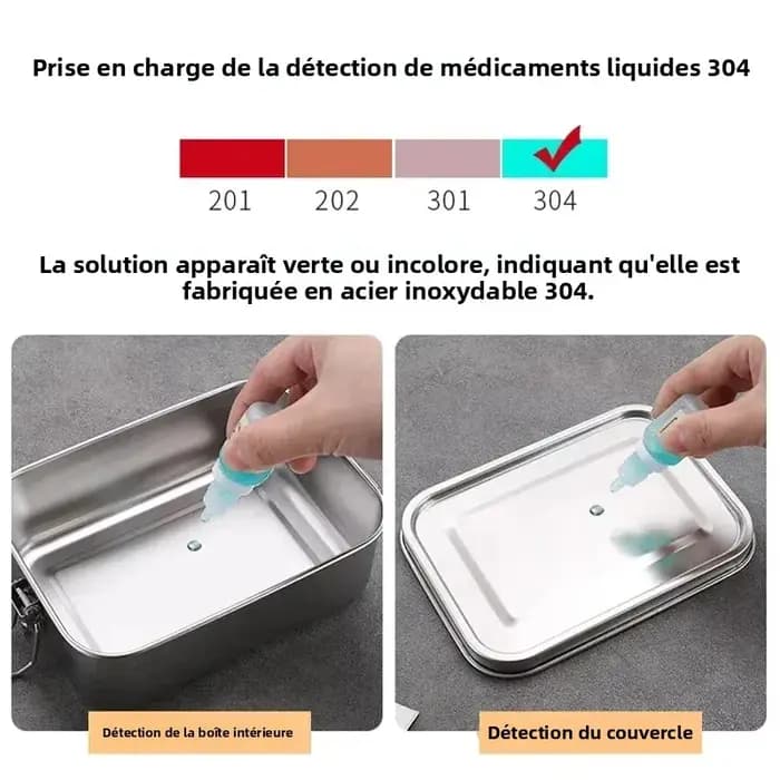 Boîte à lunch en acier inoxydable pour enfants et adultes