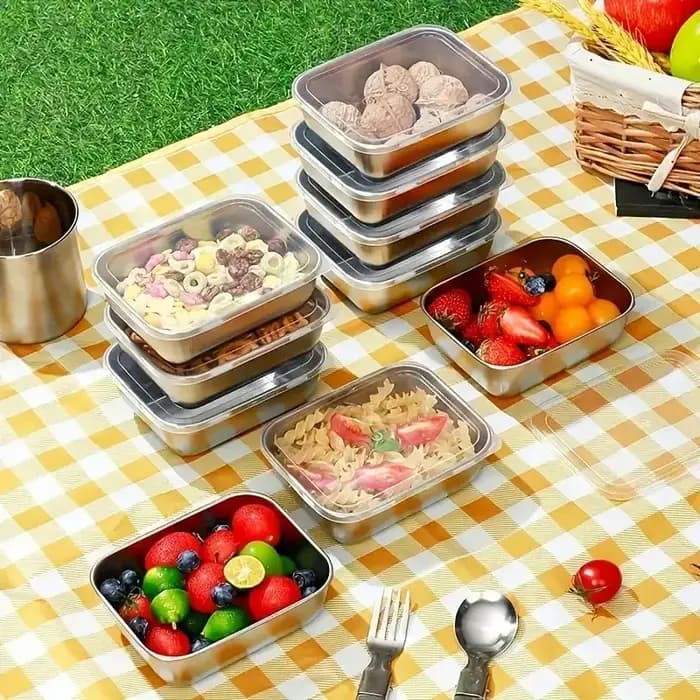Boîtes de conservation alimentaire en acier inoxydable