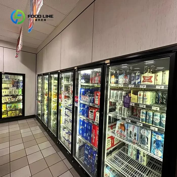 Unité de stockage frigorifique à porte vitrée personnalisée et écoénergétique avec accès arrière sép
