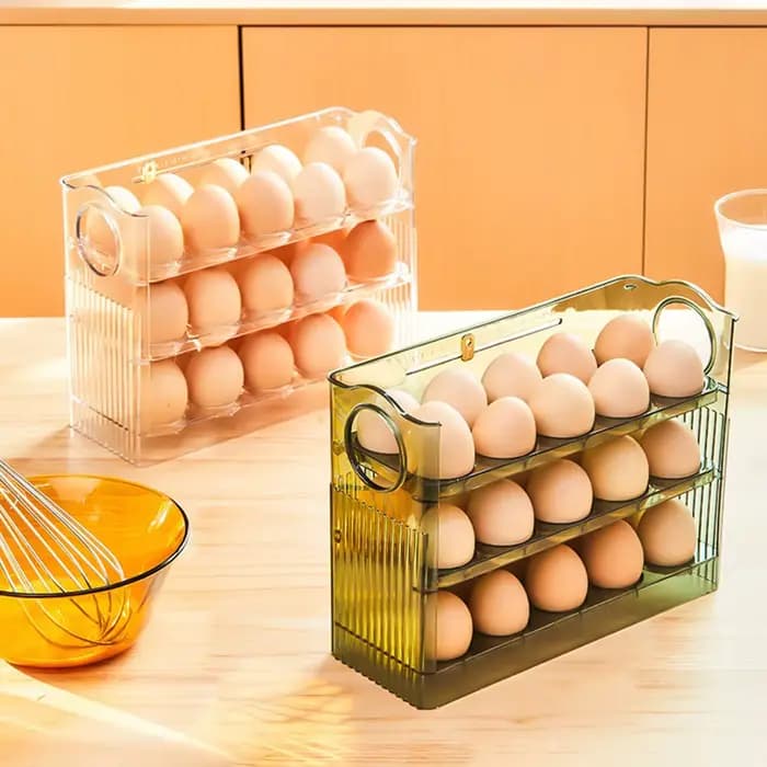 Boîte de rangement pour réfrigérateur d'œufs de cuisine de grande capacité