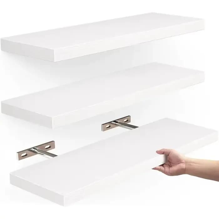 Étagère de rangement suspendue en bois