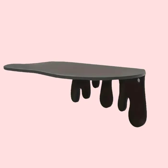 Étagère murale en métal noir monobloc - étagère flottante