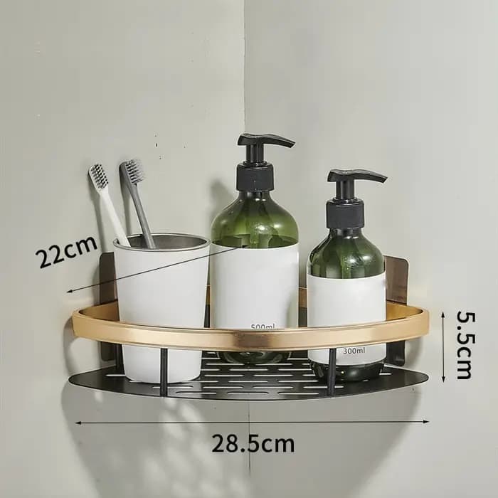 Étagère de salle de bain en alliage d'aluminium