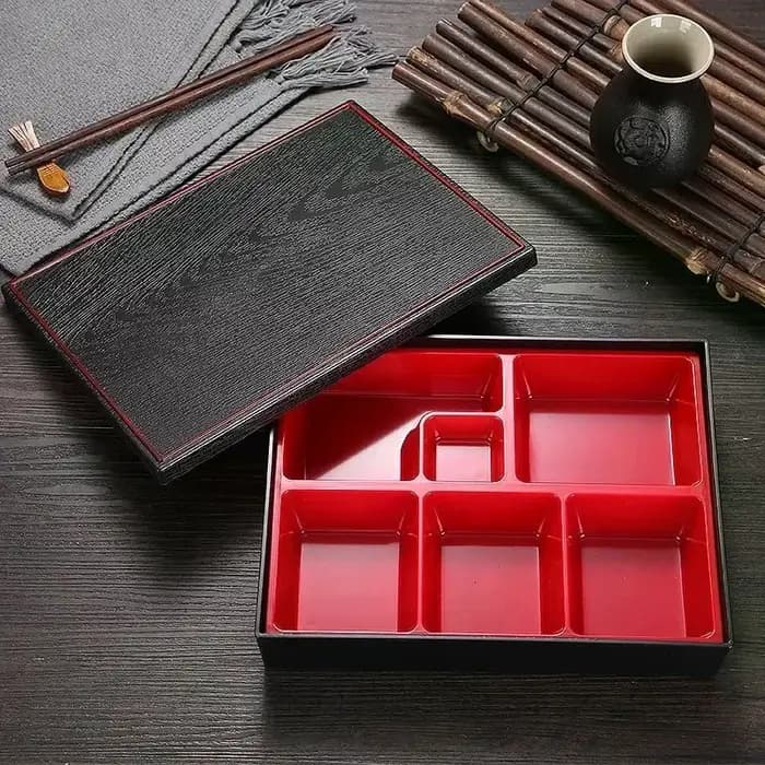 Boîte de rangement alimentaire japonaise type bento, compartimentée, pour le déjeuner professionnel, plateau repas portable, conteneur alimentaire amovible