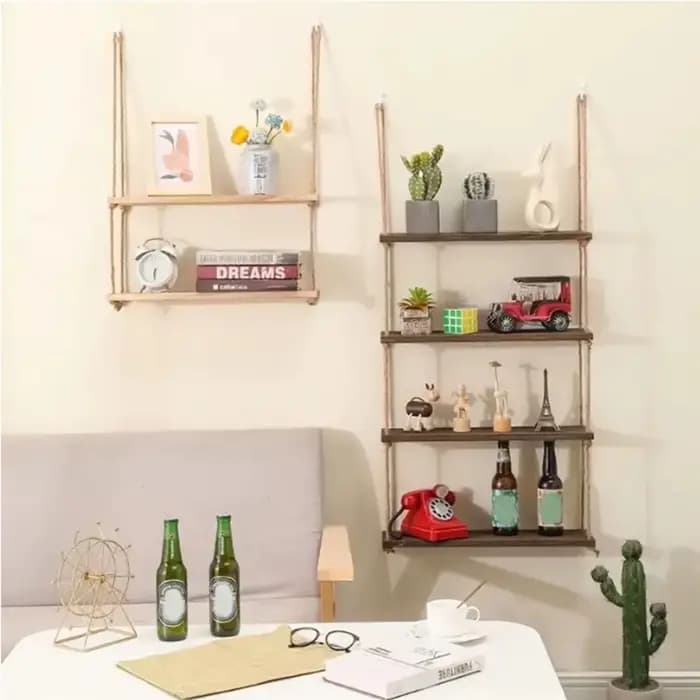 Étagères flottantes en bois pour plantes murales