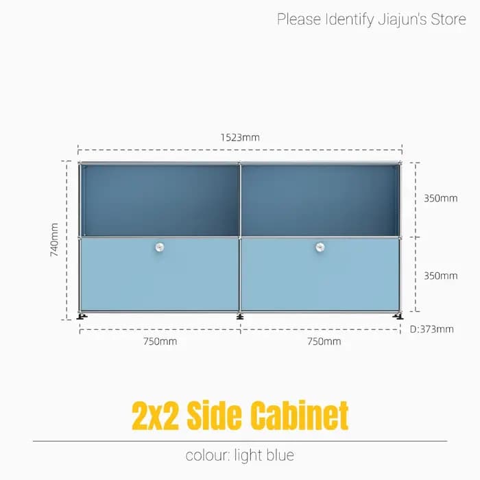 Vendeur chaud | Armoire latérale de rangement minimaliste en acier | Unité de porte rabattable à profil mince pour