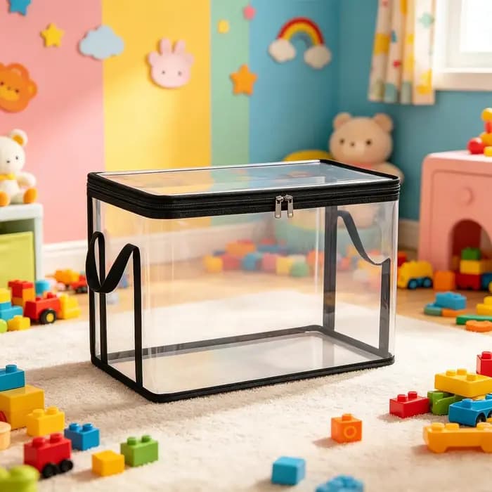 2 boîtes de rangement pour jouets en PVC pliables de 38x24x32 cm