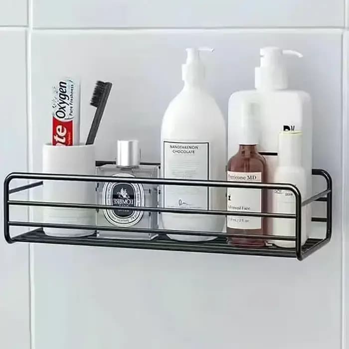 Étagère murale flottante en métal pour salle de bain, chariot de rangement, rideau de douche, organisateurs de rangement de cuisine, commode