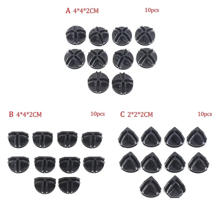 10 pièces fil Cube ABS connecteurs étagères de rangement organisateur modulaire boîte boucle Clip