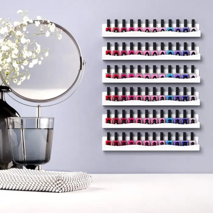 Support mural pour vernis à ongles : 4 étagères Organisateur