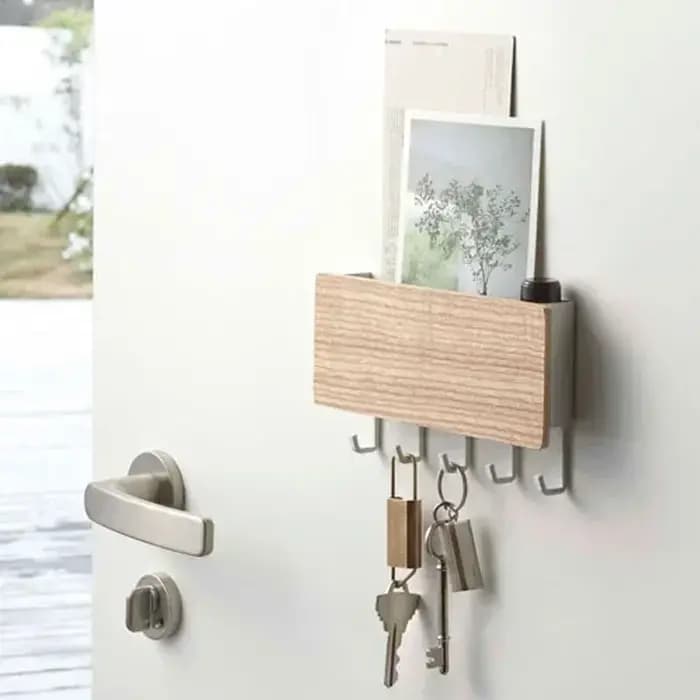 Boîte de Rangement Murale Décorative en Bois, Novel T1