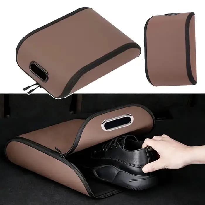 Organisateur de chaussures en cuir pour voiture