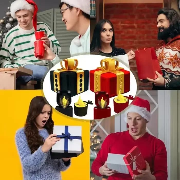 Boîte cadeau pop-up au milieu