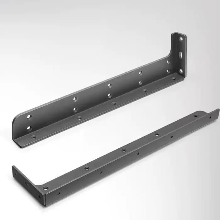 Support d'invite d'étagère en L noir avec vis
