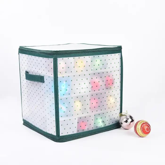 Boîte de rangement de boules de noël à 64 grilles