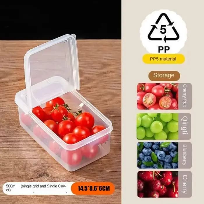 Boîte de rangement rectangulaire scellée en plastique pour réfrigérateur portable, boîtes à condimen