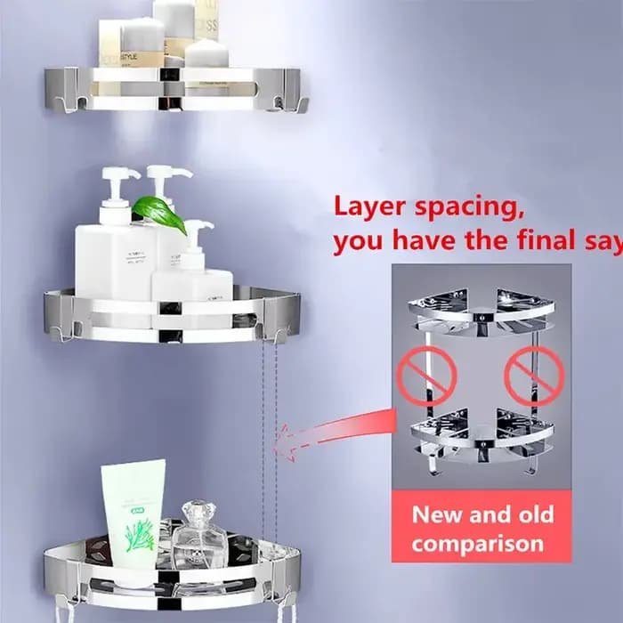 Étagères de salle de bains en acier inoxydable