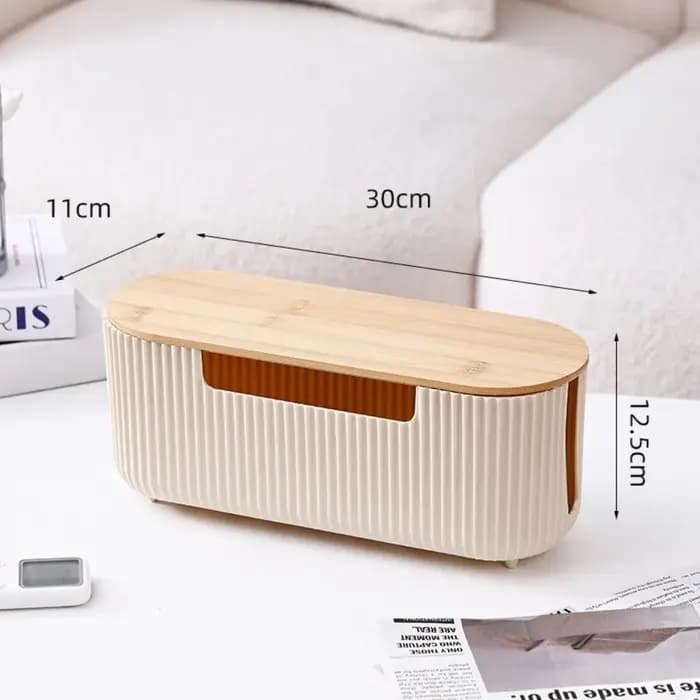 Boîte de rangement de câbles de bureau de qualité avec couvercle