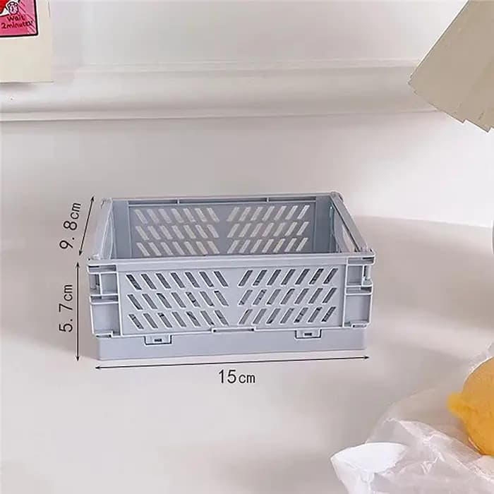 Caisse pliable en plastique, boîte de rangement pliable, panier, conteneur cosmétique, support de bureau, boîte de rangement pour la maison, le bureau et l'école