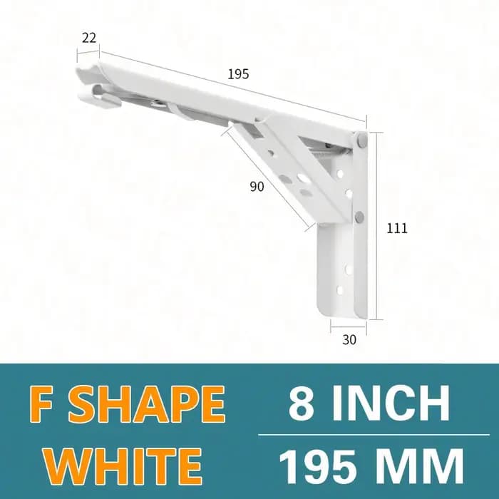 NAIERDI 8-14 pouces 2 pièces Support pliant en acier inoxydable blanc noir
